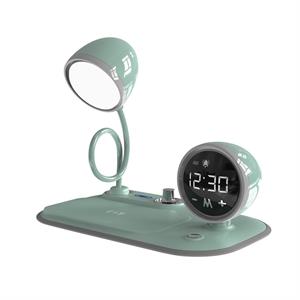 S-link SL-CW21 Yeşil Telefon Uyumlu Fast Şarj 15W Ayarlanabilir Led Işıklı  Masa Lambası