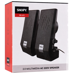 SNOPY SN-611, 6W, 1+1, Masaüstü, Speaker, AC 220V, (Siyah)