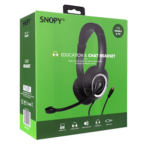 SNOPY SN-X4, X-ZOOM, Kablolu, 3.5mm Jac, Çağrı Merkezi, Ofis, Toplantı, Konuşmacı Tipi, Microfonlu Kulaklık