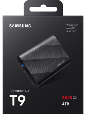 Samsung 1TB T9 MU-PG1T0B-WW 2.000Mb-sn USB 3.2 Gen 2x2 Tasinabilir Harici SSD Siyah