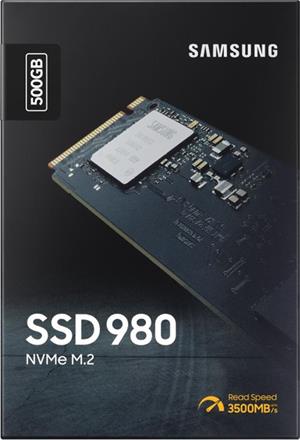 Samsung 500GB 980 M.2 2280 NVMe 3100MB- s 2600MB-s MZ-V8V500BW Ssd Harddisk