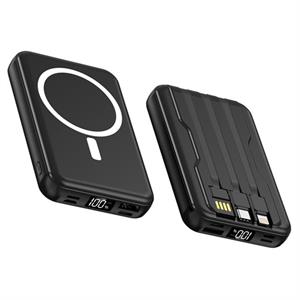 SnapMax SNP-3005 10.000 mah Kablosuz Hızlı Şarj Magsafe Powerbank LED Ekranlı Çoklu Girişli