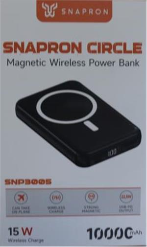 SnapMax SNP-3005 10.000 mah Kablosuz Hızlı Şarj Magsafe Powerbank LED Ekranlı Çoklu Girişli