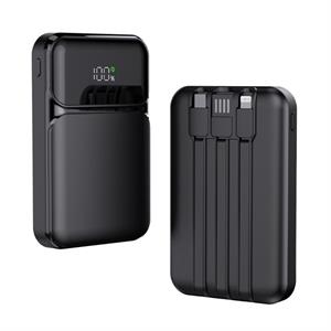 SnapMax SNP-3006 10.000 mah Hızlı Şarj LED Göstergeli 3in1 Dahili Kablolu Powerbank