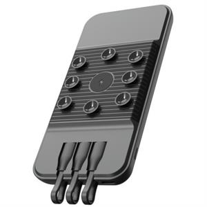 SnapMax SNP-3007 10.000 mah Siyah Vantuzlu Kablosuz ve 3in1 Kablolu Powerbank