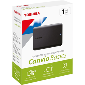 TOSHIBA HDTB510EK3AA, Canvio Basic, 1TB, 2.5
