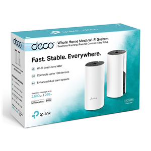 TP-LINK DECO-M4, AC1200, İkili Mesh, 1200Mbps, Dual Band, 2Port Gigabit Lan, 260m2 kapsama Alanı, Router, Geniş Alan İnternet Ağı Sağlayıcısı