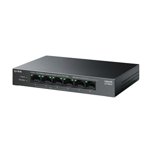 TP-LINK LS106LP, Green Tech, 6 Port, MegaBit, 4 Port PoE 41W, Metal Kasa, Yönetilemez, Masaüstü Switch