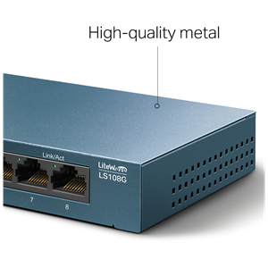 TP-LINK LS108G, Green Tech, 8 Port GigaBit, Yönetilemez, Masaüstü Switch