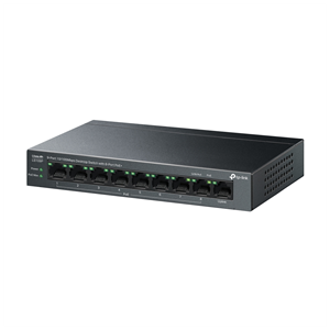 TP-LINK LS109P, Green Tech, 8 Port MegaBit, POE 63W, 1 Port Uplink, Long Range 250Mt, Yönetilemez, Metal Kasalı Switch