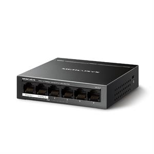 TP-LINK MERCUSYS MS106LP 6 Port Mbit 4 Port Poe+ 40W 2xMbit Uplink Desktop Yönetilemez Switch
