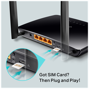 TP-LINK TL-MR6400, 4Port, 300Mbps, 2,4Ghz Wifi, Masaüstü, LTE, Micro Sim Kart Takılabilir 3G-4G Destekli Router