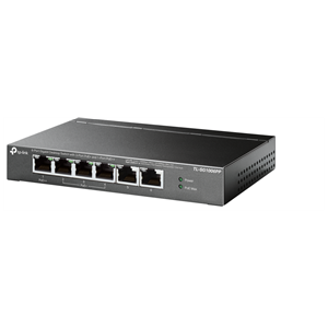 TP-LINK TL-SG1006PP, 6 Port, GigaBit, 4 Port PoE 64W, Yönetilemez, Metal Kasa, Masaüstü Switch