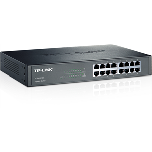 TP-LINK TL-SG1016D, 16 Port, GigaBit, Yönetilemez, Metal Kasa, Rackmount Switch