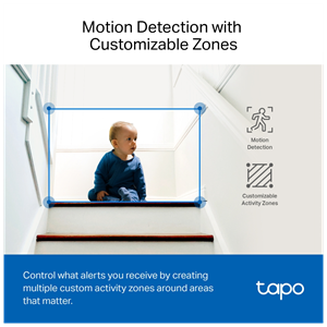TP-LINK Tapo C220, 4,0Mpix, İç ve Dış Mekan, WiFi,  9Mt. Gece Görüşü, 360 Dönüş, İki Yönlü Ses Güvenlik Yapay Zeka Destekli Kamera