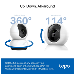 TP-LINK Tapo C220, 4,0Mpix, İç ve Dış Mekan, WiFi,  9Mt. Gece Görüşü, 360 Dönüş, İki Yönlü Ses Güvenlik Yapay Zeka Destekli Kamera