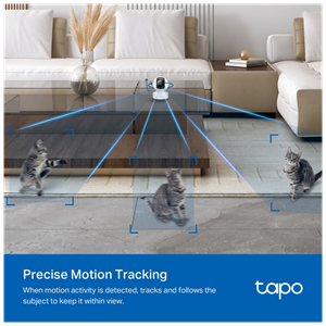 TP-LINK Tapo C222, 4,0Mpix, İç ve Dış Mekan, Wifi-Ethernet, 12Mt. Gece Görüşü, 360 Dönüş, Dikey ve Yatay Hareket, İki Yönlü Ses, Yapay Zeka Destekli Güvenlik Kamerası