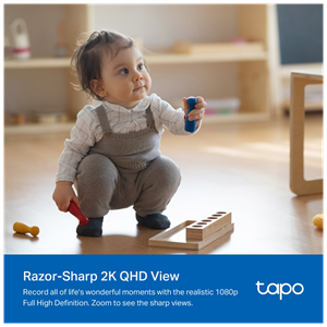 TP-LINK Tapo C222, 4,0Mpix, İç ve Dış Mekan, Wifi-Ethernet, 12Mt. Gece Görüşü, 360 Dönüş, Dikey ve Yatay Hareket, İki Yönlü Ses, Yapay Zeka Destekli Güvenlik Kamerası