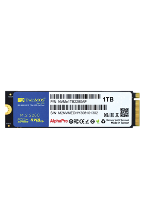 TWINMOS NVCX1TBG42280 M.2 1TB (5000/4800MB/s) PCIe + NVMe (3D TLC NAND) SSD Disk (GEN4)