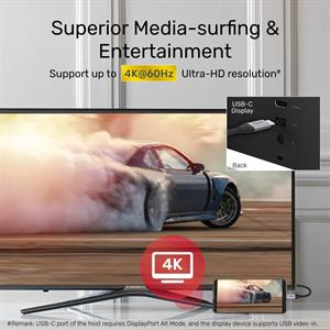 UNITEK USB-C 3.2 KABLO 1MT 10GBPS 4K (C14082ABK)