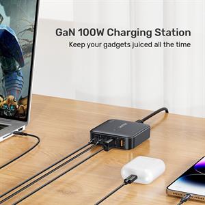 Unitek 100W Masaüstü GAN Şarjİstasyon Beyaz (P1229AWH)