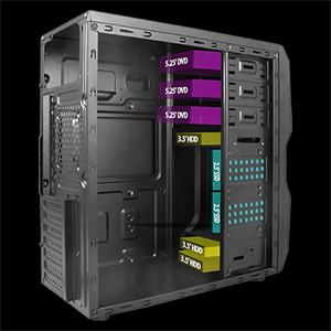 VENTO TA-K61 650W 80+ Siyah-Gümüş Mid Tower ATX Kasa