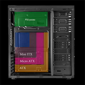 VENTO TA-K61 650W 80+ Siyah-Gümüş Mid Tower ATX Kasa