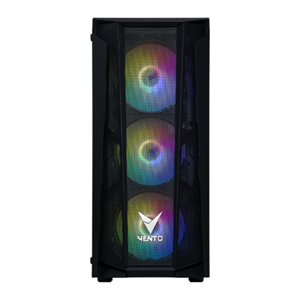 VENTO VG15FE ATX Tower, 650W 80+ Siyah, Temperli Cam, RGB, ATX GAMING KASA