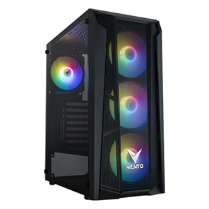 VENTO VG15FE ATX Tower, 650W 80+ Siyah, Temperli Cam, RGB, ATX GAMING KASA