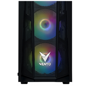 VENTO VG15FE ATX Tower, 650W 80+ Siyah, Temperli Cam, RGB, ATX GAMING KASA