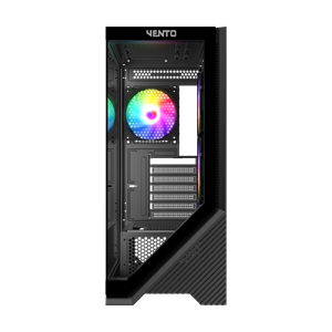 VENTO VG4202FL Mid Tower, 750W 80+ Siyah, Temperli Cam, RGB, ATX GAMING KASA