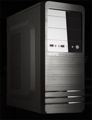 VENTO VS114F 500W Peak Siyah Mid Tower ATX Kasa