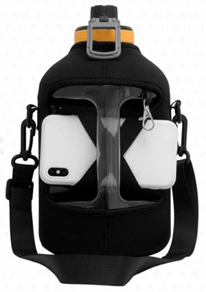 Valletta VLT1260 2.5lt Winta Motivasyonlu Sporcu Su Matarası  Siyah Çantalı