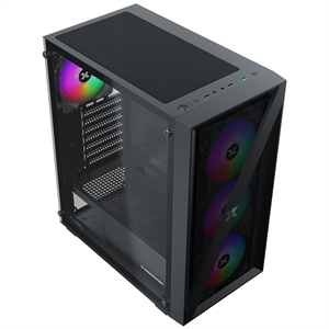 Xigmatek EN40979, BLADE, 650W 80+, Mesh Panel, Tempered Glass, Rainbow, ATX GAMING KASA