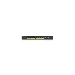 ZyXEL GS1100-10HP, 8 Port, Gigabit, PoE 130W, 2 Port GigaBit SFP, Yönetilemez, Masaüstü Switch