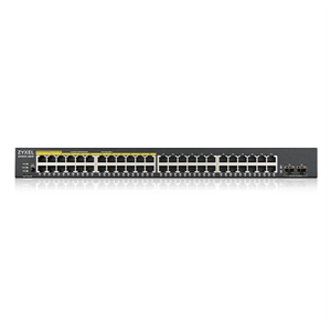 ZyXEL GS1900-48HP V2, 48 Port, Gigabit, 24 Port PoE 170W, 2 Port GigaBit SFP, Yönetilebilir, Rackmount Switch
