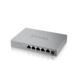 ZyXEL MG-105, 5 Port, Multi-GigaBit, 2.5Gbps, Metal Kasa, Yönetilemez, Masaüstü Switch