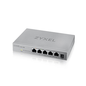 ZyXEL MG-105, 5 Port, Multi-GigaBit, 2.5Gbps, Metal Kasa, Yönetilemez, Masaüstü Switch