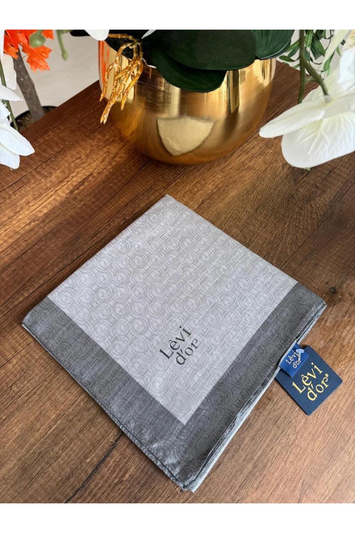 Kadın Monogram Eşarp Füme