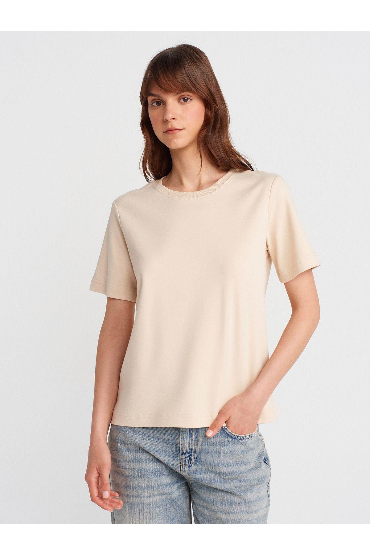 31763 Bisiklet Yaka T-shirt-Siyah