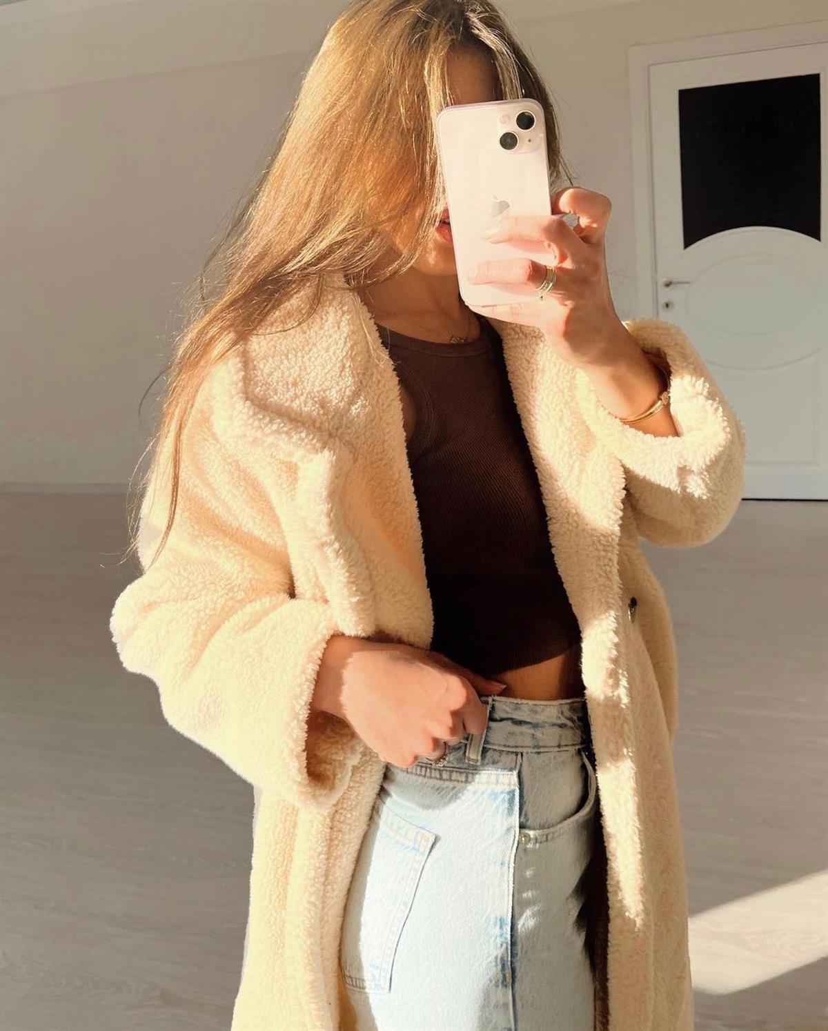 Bej Teddy Maxi Kaban
