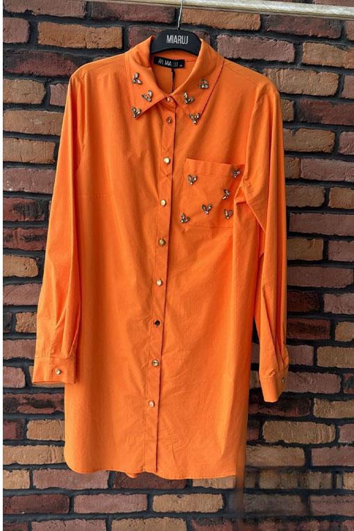  MİARUJ 24Y2331 TAŞ AKSUARLI KOTON GÖMLEK