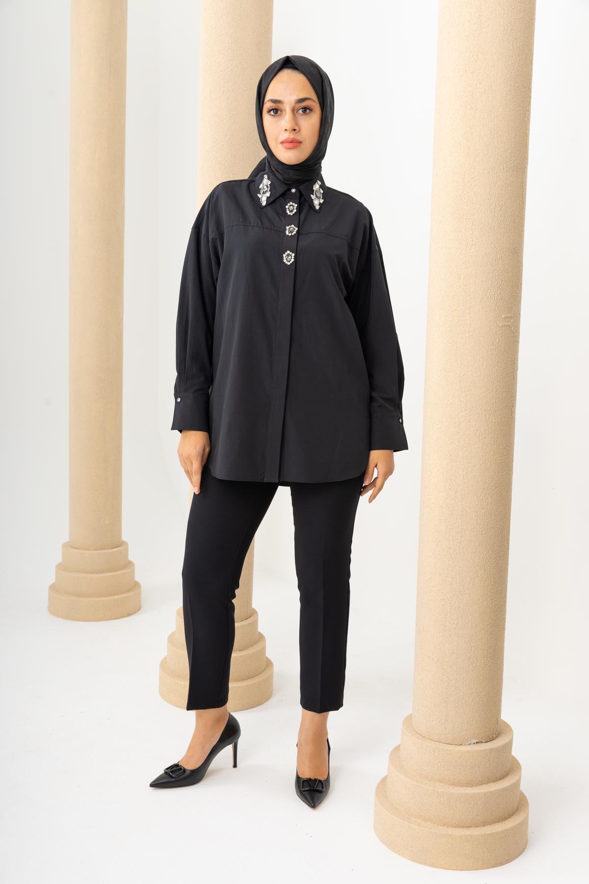  MY 312 25W8403 YAKASI TAŞLI GÖMLEK