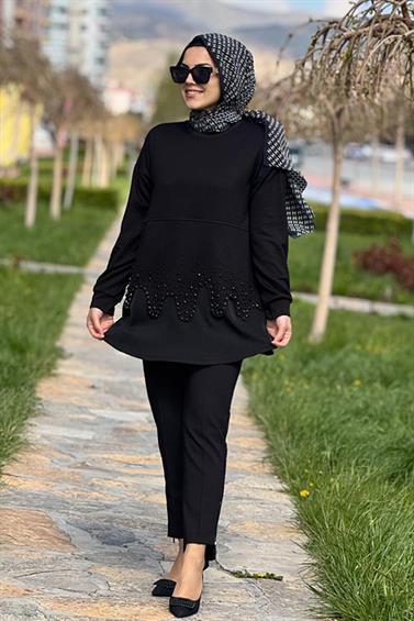  FUAT GÜRŞEN 26Y-5344 ETEK UCU ASİMETRİK KESİM TUNİK