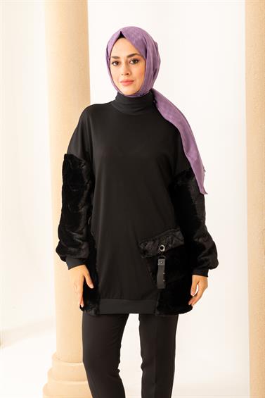 TUNİK MİARUJ 24K2414 PELUŞ GARNİLİ TUNİK