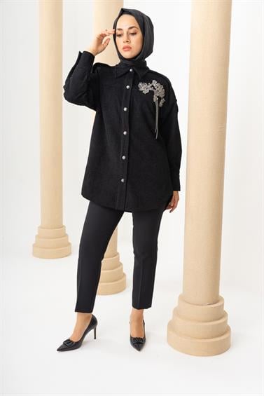 CEKET MY 312 25W8408 OMUZU TAŞLI KADİFE CEKET