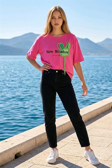 T-SHIRT OLİVİA NEW WİNDOW BAĞCIK DETAYLI TİŞÖRT