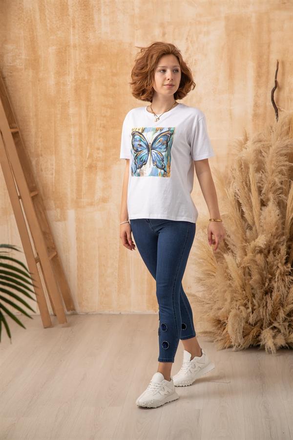 EXMOOD 1016 SLİM İŞLEMELİ JEANS