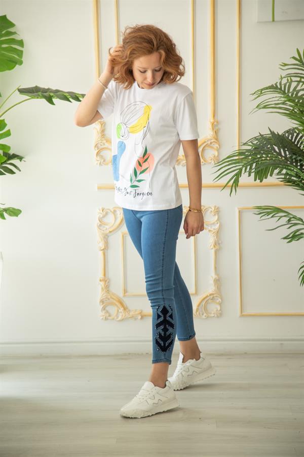 EXMOOD 1018 SLİM İŞLEMELİ JEANS