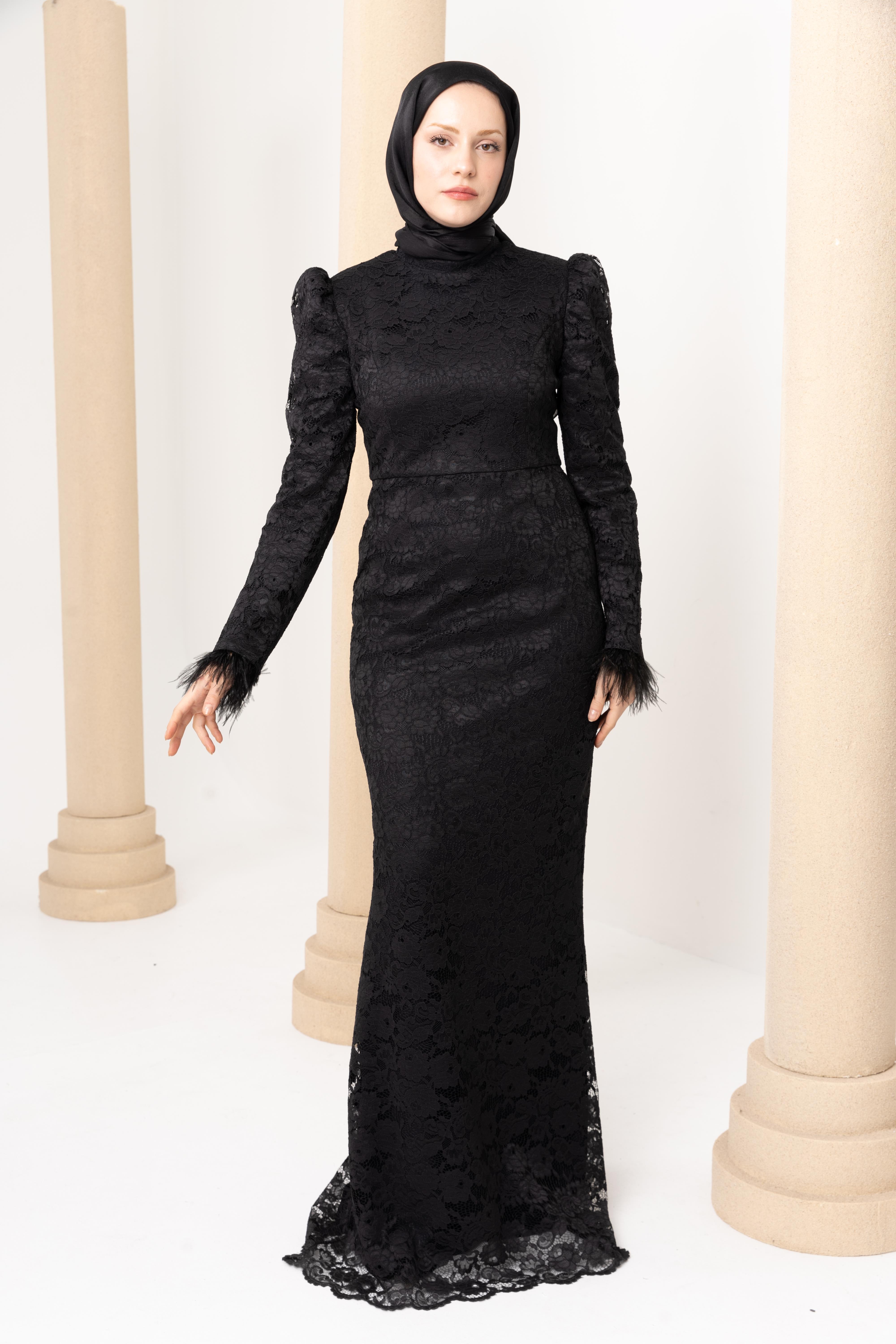  MİAMOOD 083 DANTELLİ ELBİSE